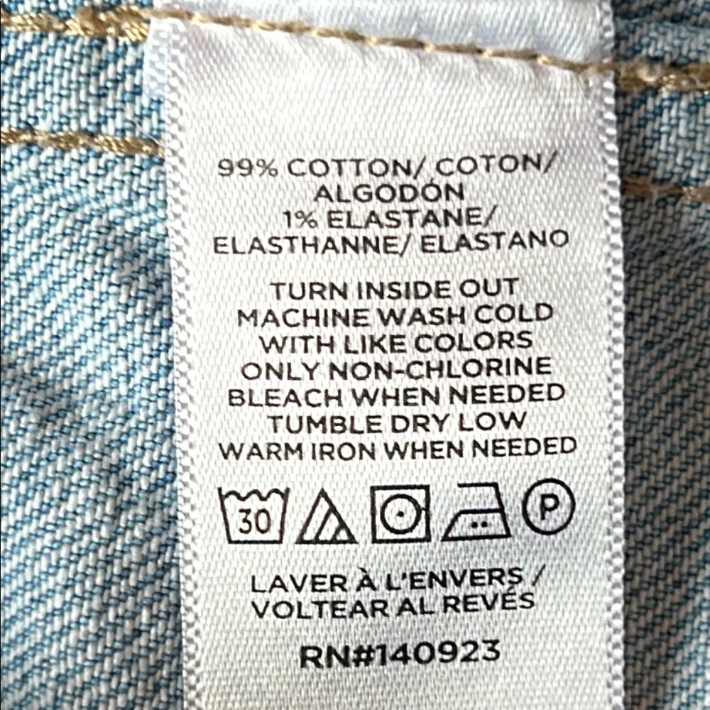 LOFT Casual Light Blue Jean Jacket Western Rivet Buttons - Picture 10 of 11